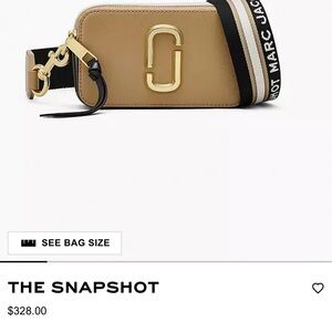 Marc Jacobs Beige and Black Snapshot Bag